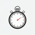 Stopwatch Icon, Time Measurement and Productivity Symbol, Timer, vector design Generative AI Royalty Free Stock Photo