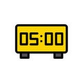 Stopwatch vector color line icon Royalty Free Stock Photo