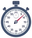 Stopwatch Illustration: Timing and Time Management Concept with Red Needle Royalty Free Stock Photo