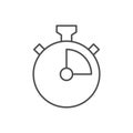 Stopwatch line icon or time concept