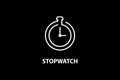 Stopwatch logo line art