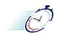 Stopwatch logo. Theme of time, sport and competition