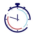 Stopwatch logo. Theme of time, sport and competition