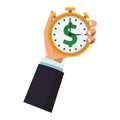 Stopwatch money symbol