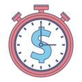 Stopwatch money symbol