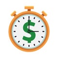 Stopwatch money symbol