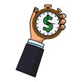 Stopwatch money symbol