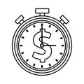 Stopwatch money symbol