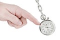 Stopwatch pendulum and hand Royalty Free Stock Photo
