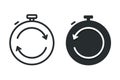 Stopwatch refresh icon. Illustration vector Royalty Free Stock Photo