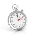 Stopwatch silver white fonom. Royalty Free Stock Photo