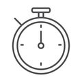Stopwatch time sport line icon design