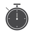 Stopwatch time sport silhouette icon design