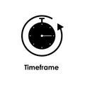 stopwatch, timeframe, arrow icon. One of business collection icons for websites, web design, mobile app