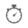 Stopwatch timer black vector icon