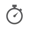 Stopwatch timer black vector icon