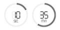 Stopwatch timer vector digital countdown