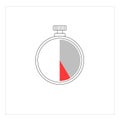 Stopwatch,stop watch timer flat icon for apps and websites, shows 30 minutes or seconds