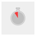 Stopwatch,stop watch timer flat icon for apps and websites, shows 60 minutes