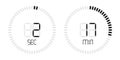 Stopwatch timer vector digital time countdown Royalty Free Stock Photo