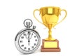 Stopwatch with Trophy Royalty Free Stock Photo