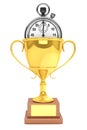 Stopwatch with Trophy Royalty Free Stock Photo