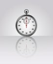 Stopwatch vector drawing with floor reflection Royalty Free Stock Photo