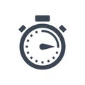 Stopwatch Vector Glyph Icon Royalty Free Stock Photo