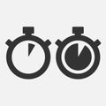 Stopwatch icon five seconds