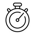 Stopwatch vector outline icon