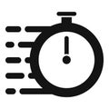 Stopwatch velocity speed icon simple vector. Labor velocity