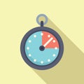 Stopwatch work skill icon flat vector. Coping skills