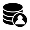 Storage account glyphs icon Royalty Free Stock Photo