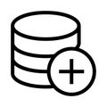 Storage add vector glyphs icon Royalty Free Stock Photo