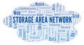 Storage Area Network word cloud. Royalty Free Stock Photo