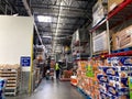 The storage area of a Sams Club warehouse retail store in Orlando, Florida Royalty Free Stock Photo