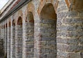 Storage barn with old stone arches