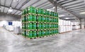 storage of barrels in a chemical factory - logistics and shipping Royalty Free Stock Photo