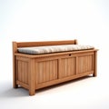 High Quality Storage Bench Isolated On White Background Royalty Free Stock Photo