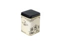 Storage box of tea or coffee white. Royalty Free Stock Photo
