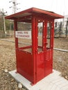 Storage cabinets for fire extinguishers Royalty Free Stock Photo