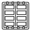 Storage cargo container icon, outline style