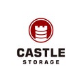 Storage and Castle logo design vector