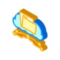 storage cloud computing isometric icon vector illustration Royalty Free Stock Photo