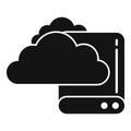 Storage cloud icon simple vector. Backup data Royalty Free Stock Photo