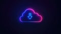 storage collapsing cloud upload icon Royalty Free Stock Photo