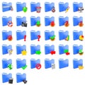 Storage Concept. Set of Folders Icons.