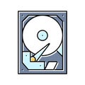 storage disks big data color icon vector illustration Royalty Free Stock Photo