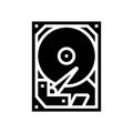 storage disks big data glyph icon vector illustration