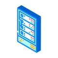 storage disks big data isometric icon vector illustration